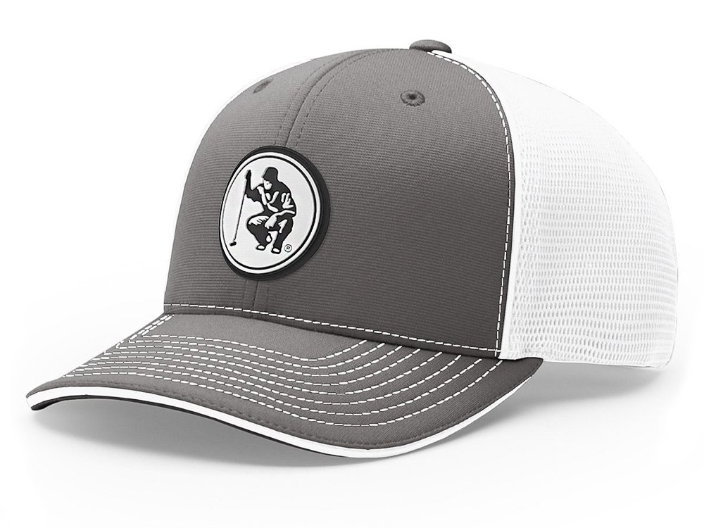 Image of PartTimeGolf Icon Logo Golf Hat in Grey and White Size (Large/XLarge)